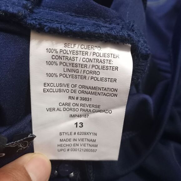 Sequin Hearts Fairycore Tube Party Dress Size 13 Dark Navy NWT - Picture 5 of 9